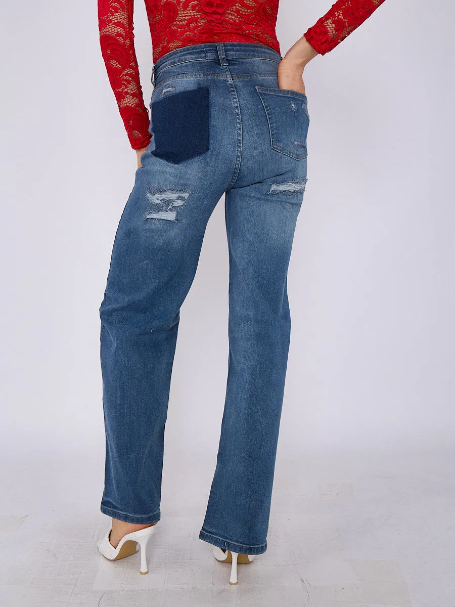 Wide Leg Denim Jeans - Lina sold by Storm Desire product image thumbnail 5