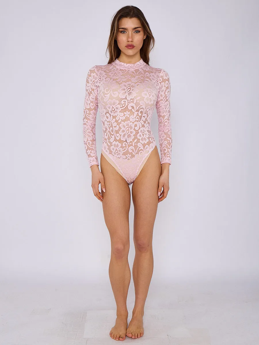 Long Sleeve Lace Bodysuit - Rosalia sold by Storm Desire product image thumbnail 3
