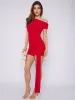 Ruched Slinky Bodycon Drape Mini Dress - Mavis sold by Storm Desire