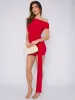 Ruched Slinky Bodycon Drape Mini Dress - Mavis sold by Storm Desire