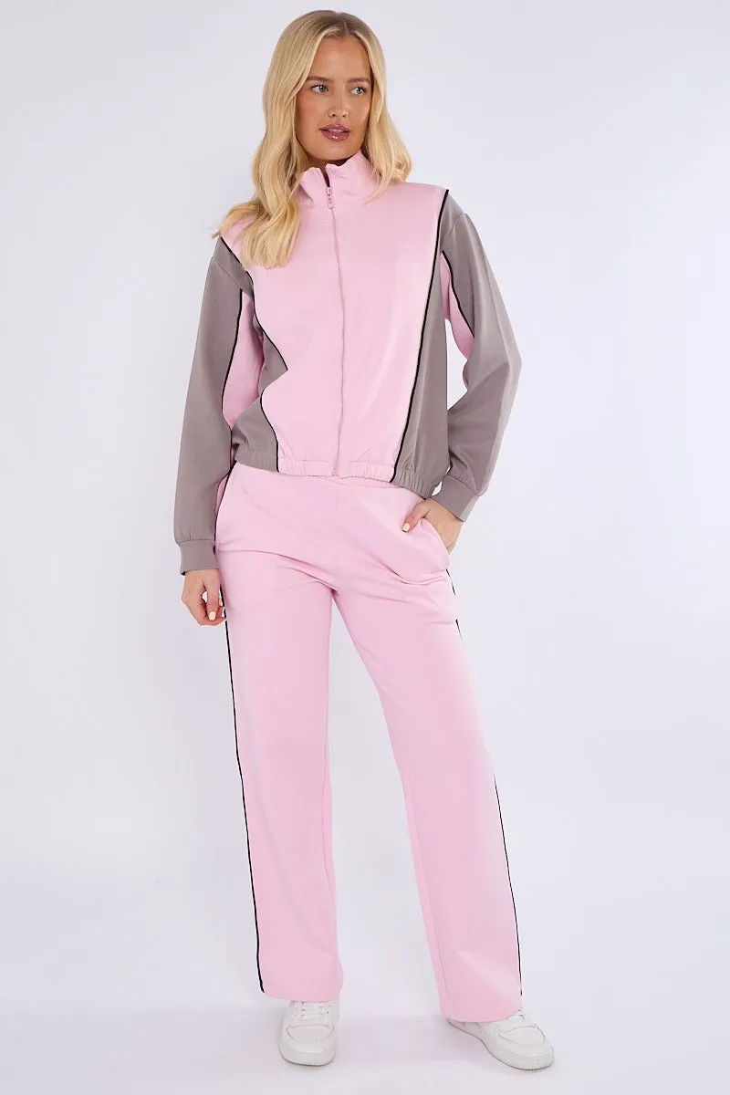 Colour Block Retro Jacket & Jogger Set - Ivanna sold by Storm Desire