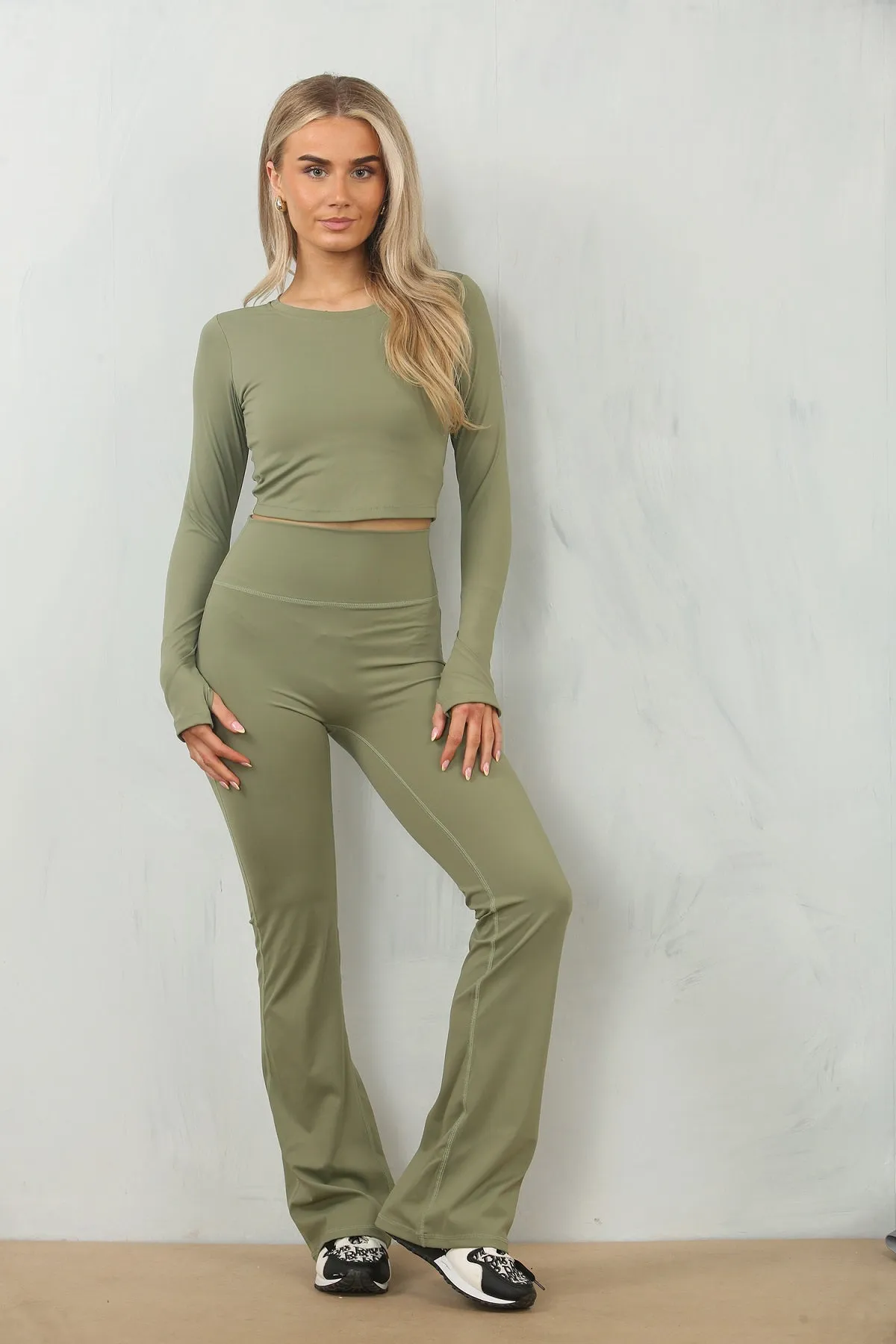 Active Tie Back Top And Flare Trouser Set - Hazel sold by Storm Desire product image thumbnail 5