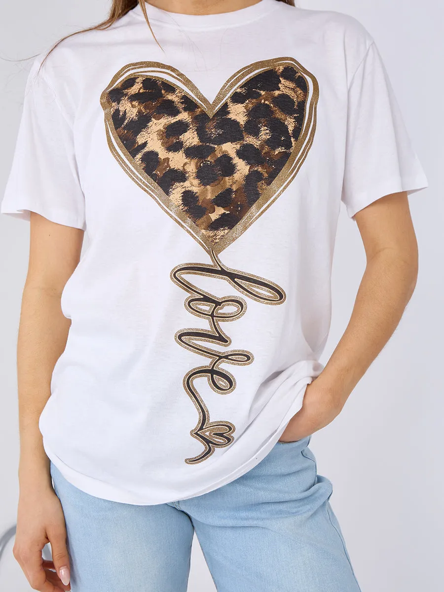 Leopard Heart Love Printed T-Shirt - Abby sold by Storm Desire product image thumbnail 3