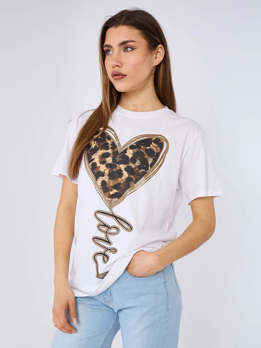 Leopard Heart Love Printed T-Shirt - Abby sold by Storm Desire product image thumbnail 2