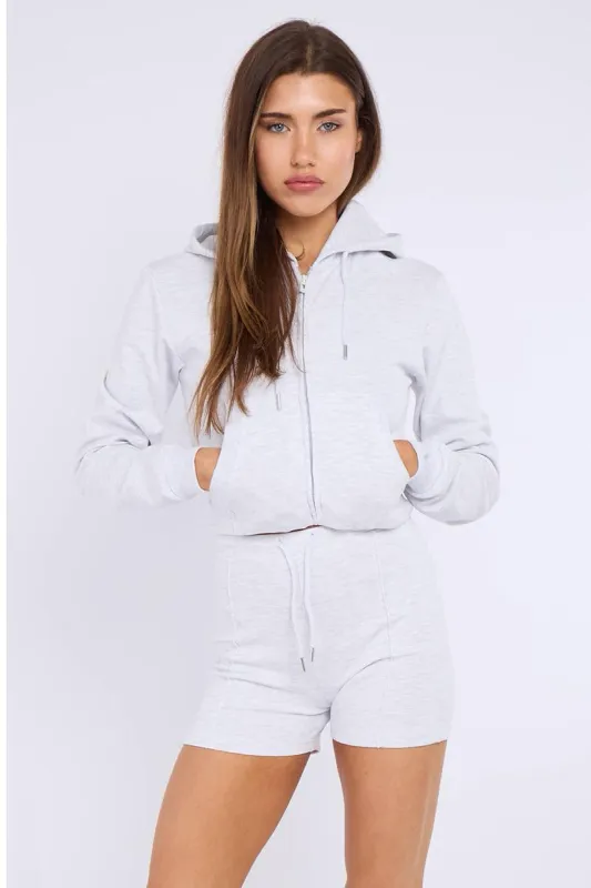 Hooded Crop Top & Shorts Set - Michaela sold by Storm Desire