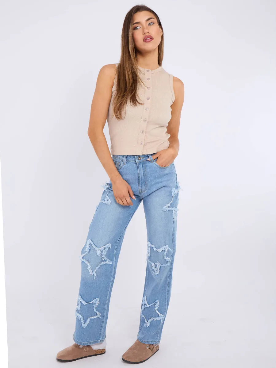 Straight Leg Star Denim Jeans - Sasha sold by Storm Desire product image thumbnail 2