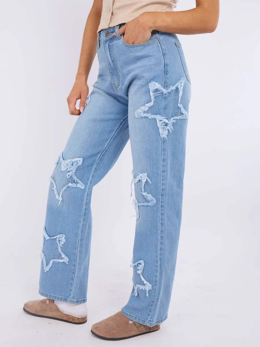 Straight Leg Star Denim Jeans - Sasha sold by Storm Desire product image thumbnail 3