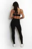 Visible Seam Bralette & Leggings Gym Set - Marigold sold by Storm Desire