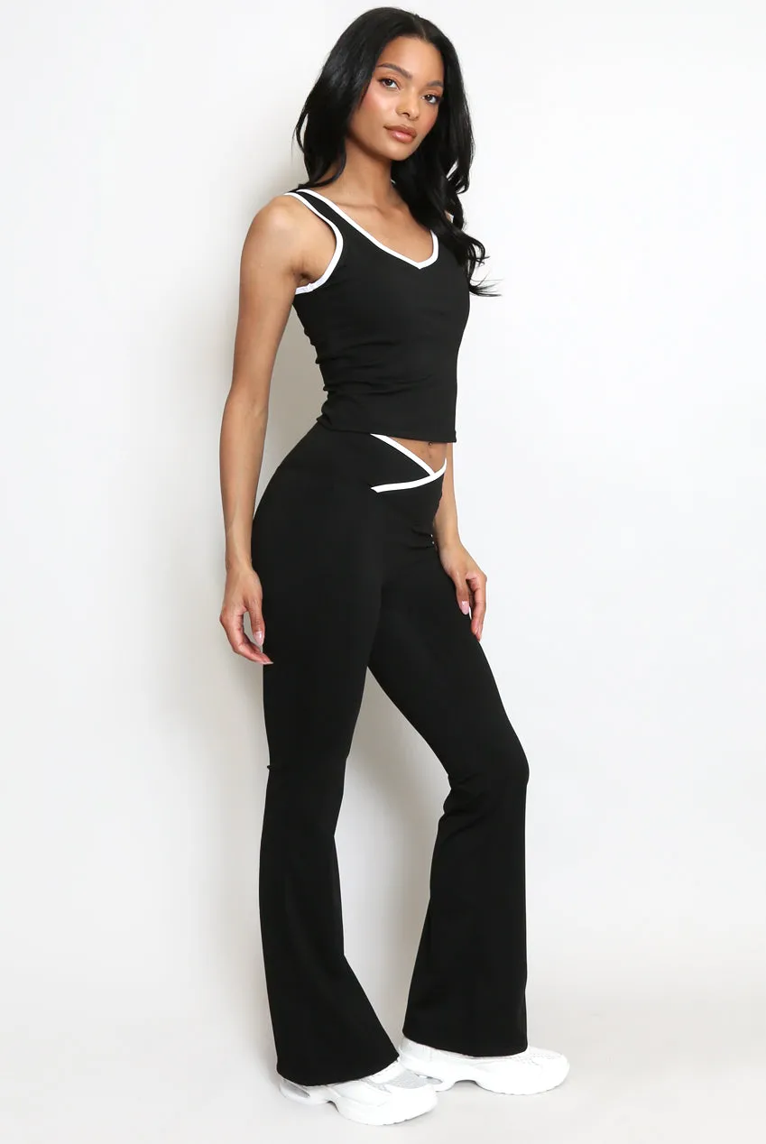 Contrast Edge Bralet and Trouser Gym Set - Selena sold by Storm Desire product image thumbnail 5