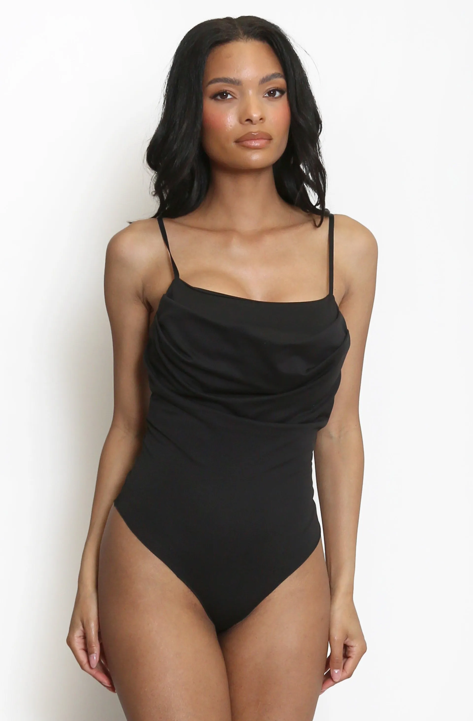 Drape Cowl Neck Bodysuit - Coraline sold by Storm Desire product image thumbnail 3