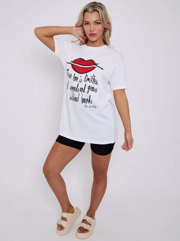 True Love Printed T-Shirt - Sloane made by Storm Desire