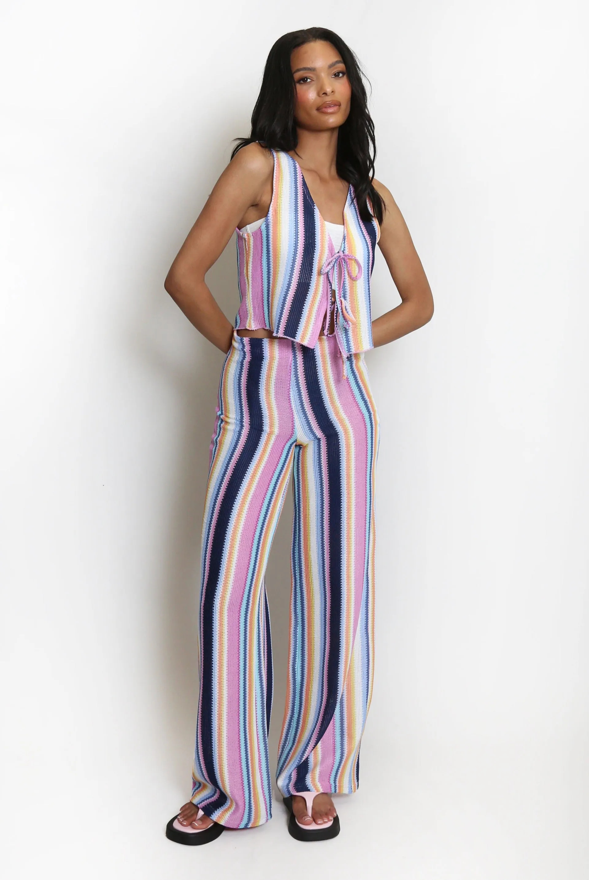 Zig Zag Striped Waistcoat And Trousers Set - Bethany sold by Storm Desire product image thumbnail 2