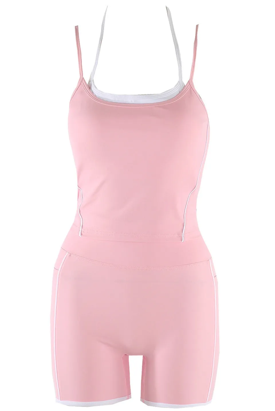 Double Strap Piping Vest And Shorts Gym Set - Jemma sold by Storm Desire product image thumbnail 4