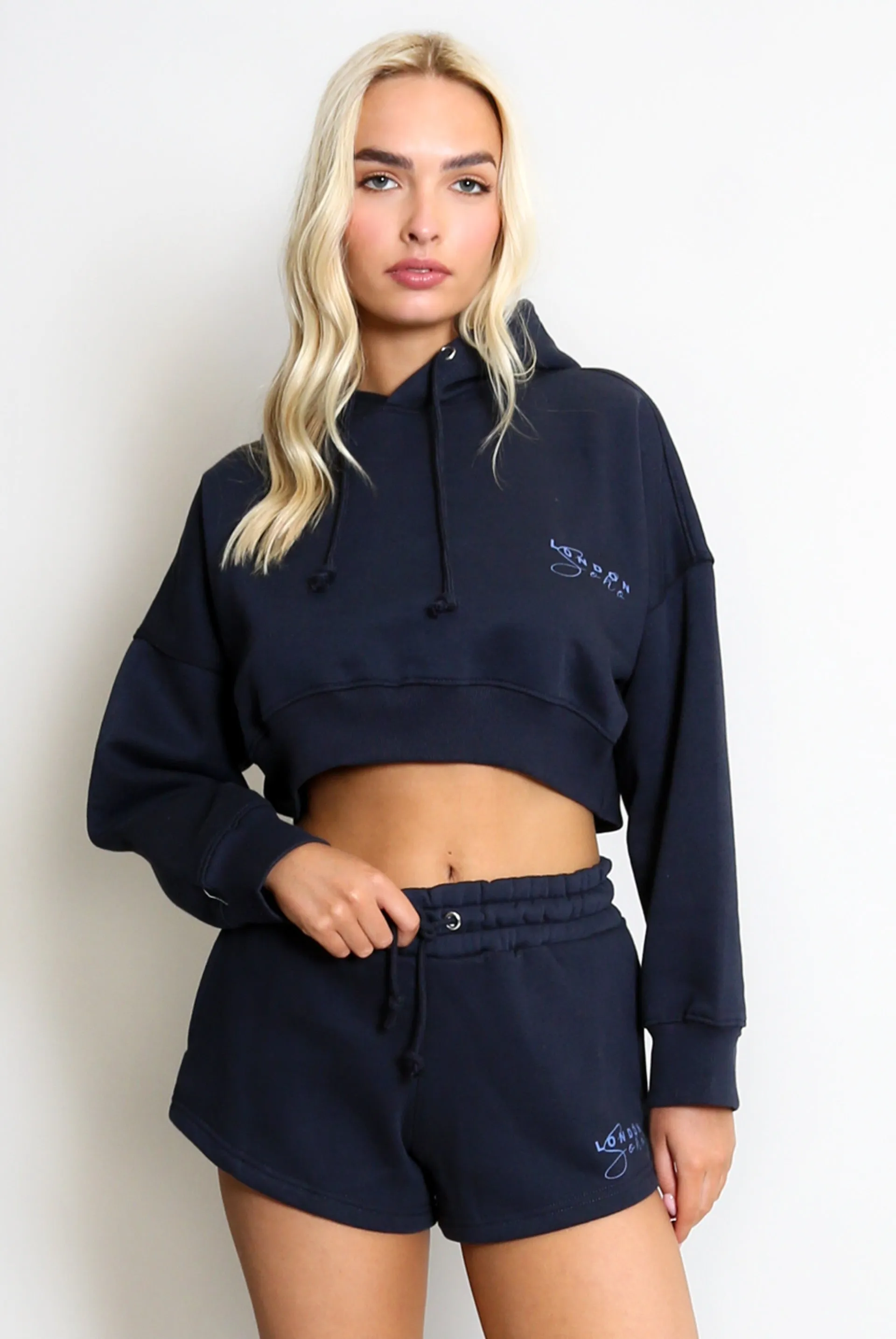 Soho London Cropped Hoodie And Shorts Set - Lacey sold by Storm Desire product image thumbnail 3