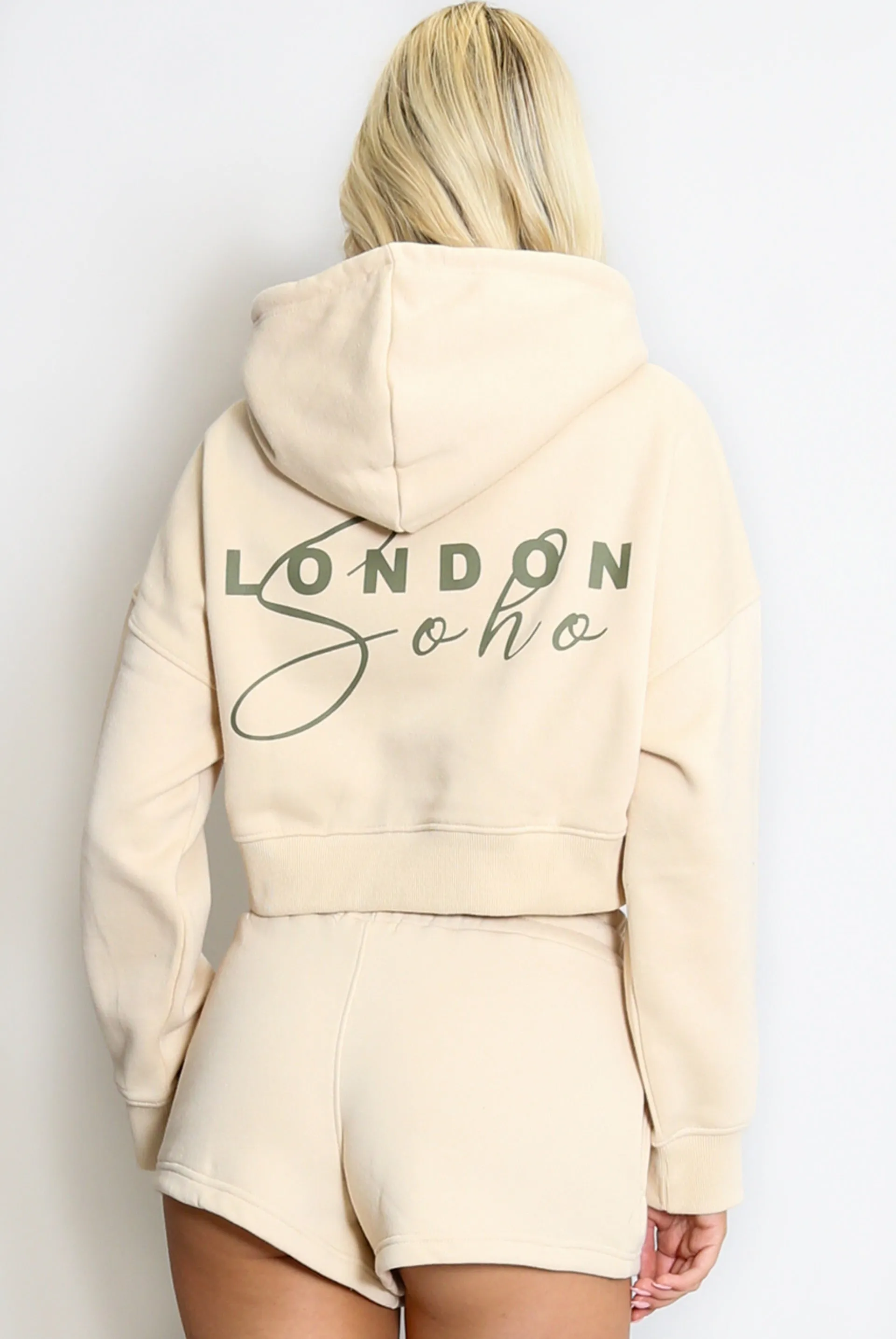 Soho London Cropped Hoodie And Shorts Set - Lacey sold by Storm Desire product image thumbnail 4