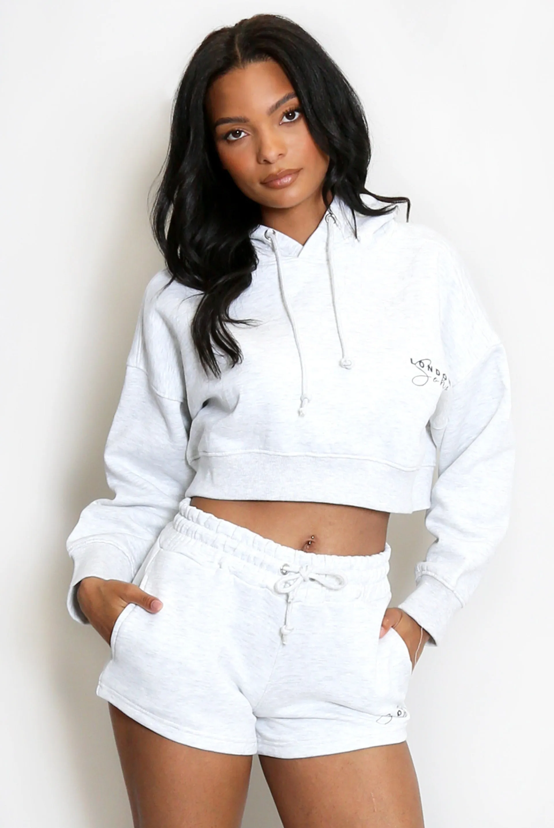 Soho London Cropped Hoodie And Shorts Set - Lacey sold by Storm Desire product image thumbnail 2