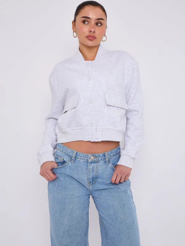 Cropped Fleece Bomber Jacket - Adelina sold by Storm Desire