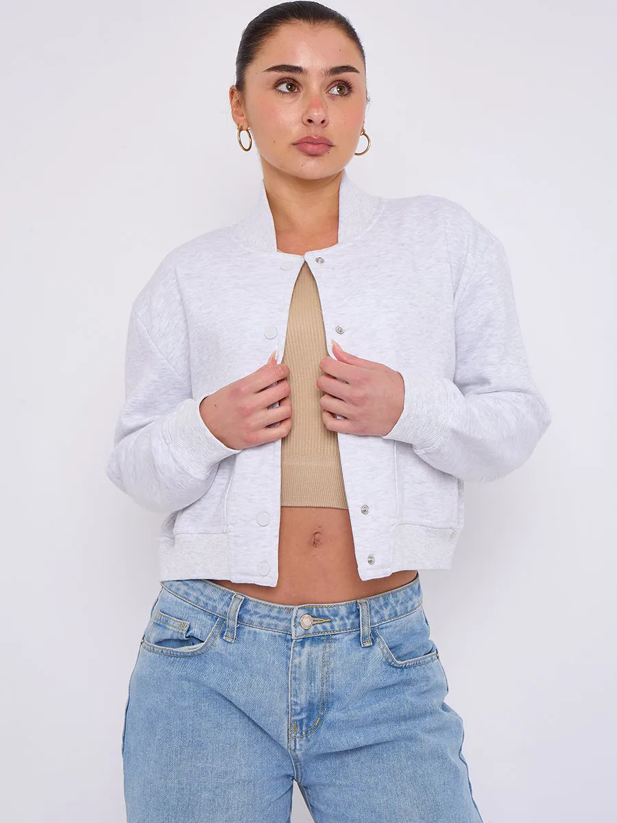 Cropped Fleece Bomber Jacket - Adelina sold by Storm Desire product image thumbnail 3