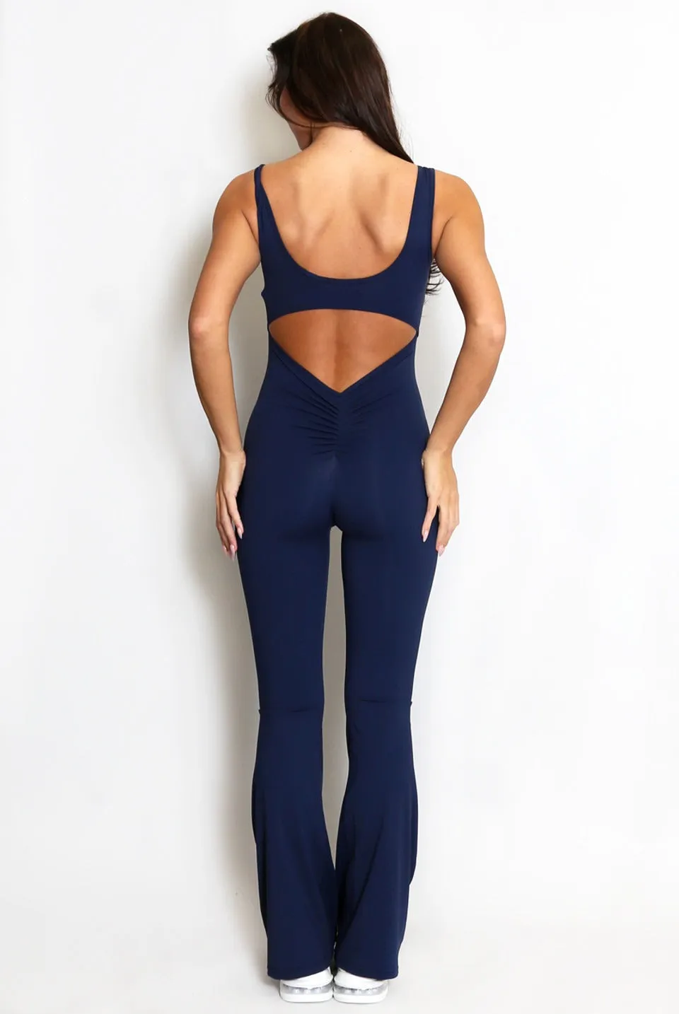 Cut Out Back Ruched Pushup Jumpsuit - Adele sold by Storm Desire product image thumbnail 2