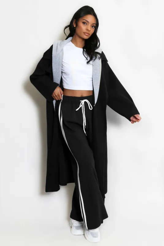 Wide Leg Side Stripe Trousers - Ivey sold by Storm Desire