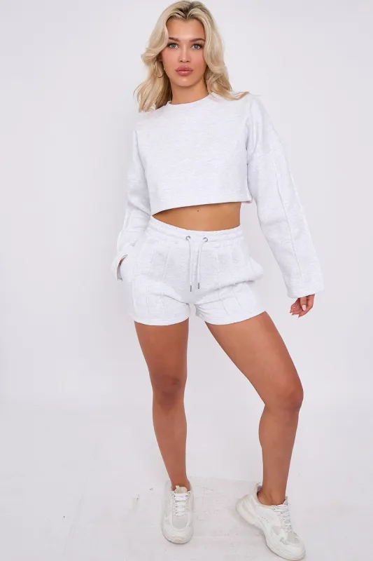 Three Seam Shorts & Crop Top Set - Zoe sold by Storm Desire