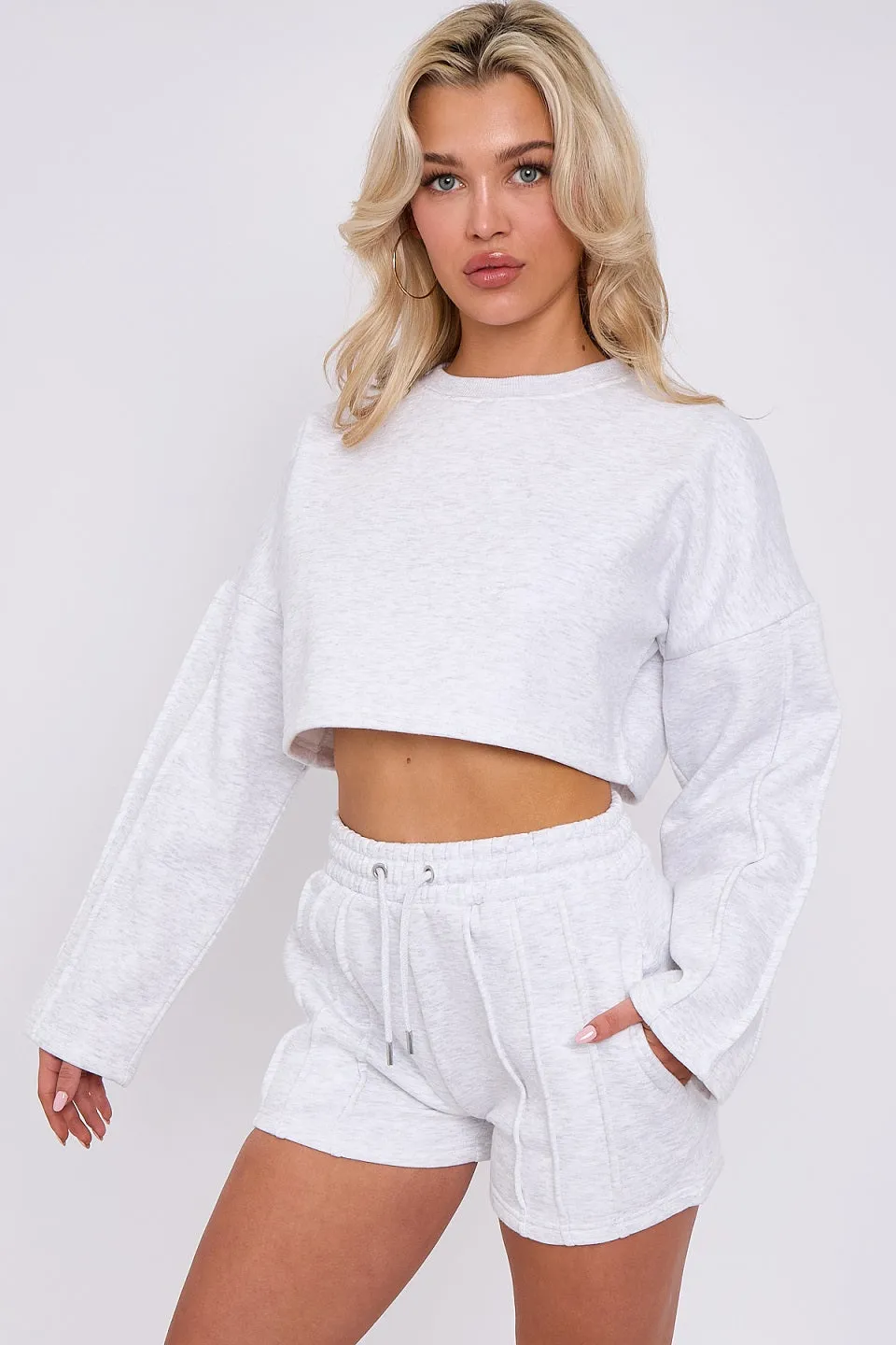 Three Seam Shorts & Crop Top Set - Zoe sold by Storm Desire product image thumbnail 5