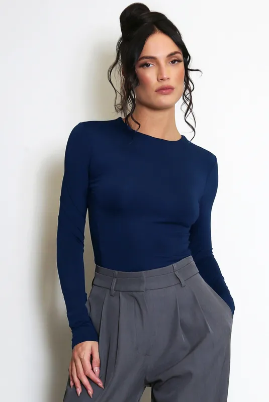 Long Sleeve Plain Bodysuit - Stephanie sold by Storm Desire