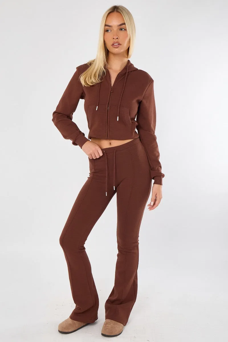 Cropped Hem Bell Bottom Joggers Set - Fernanda sold by Storm Desire product image thumbnail 4