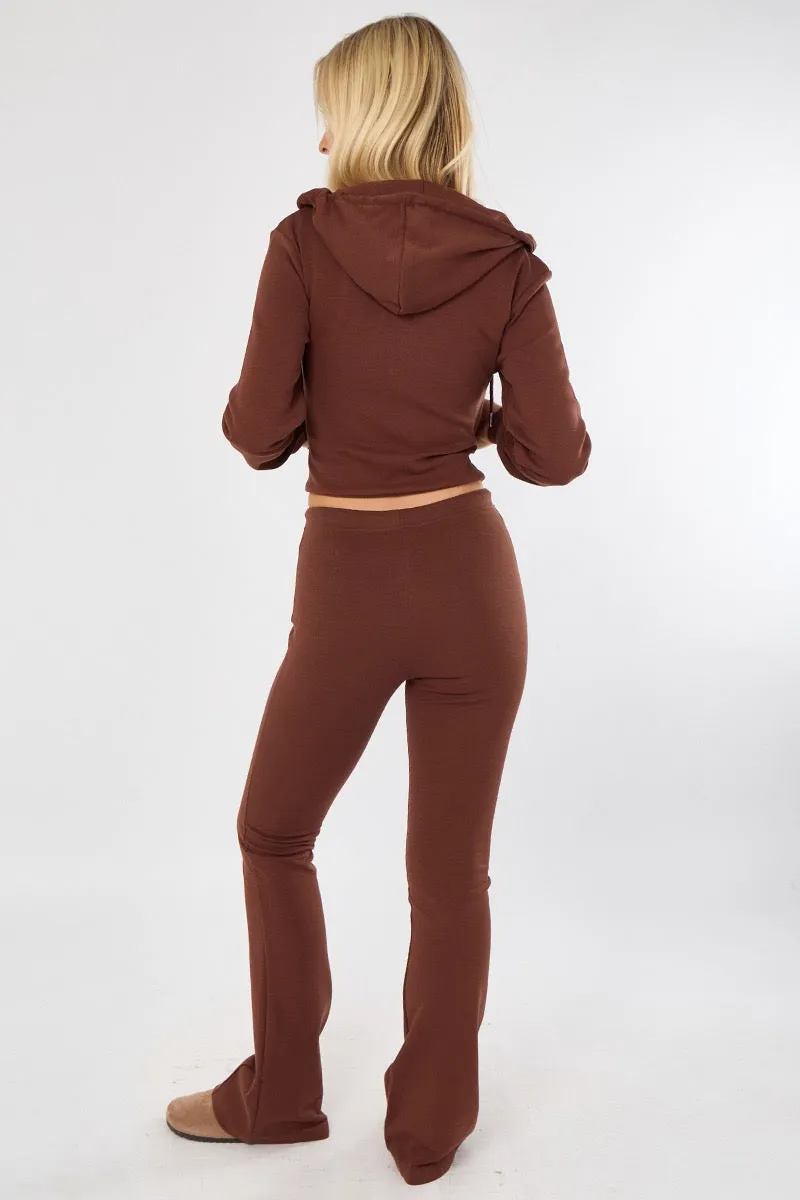 Cropped Hem Bell Bottom Joggers Set - Fernanda sold by Storm Desire product image thumbnail 3