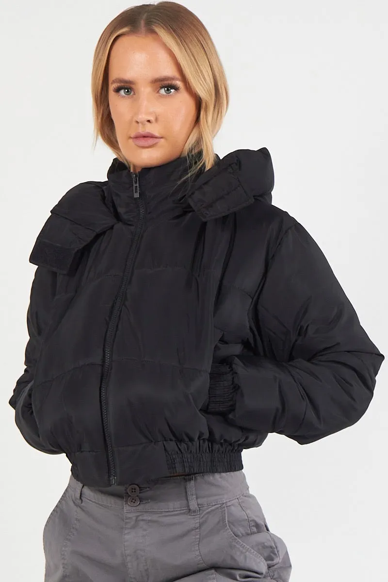 Hooded Crop Puffer Jacket - Matilda sold by Storm Desire product image thumbnail 3