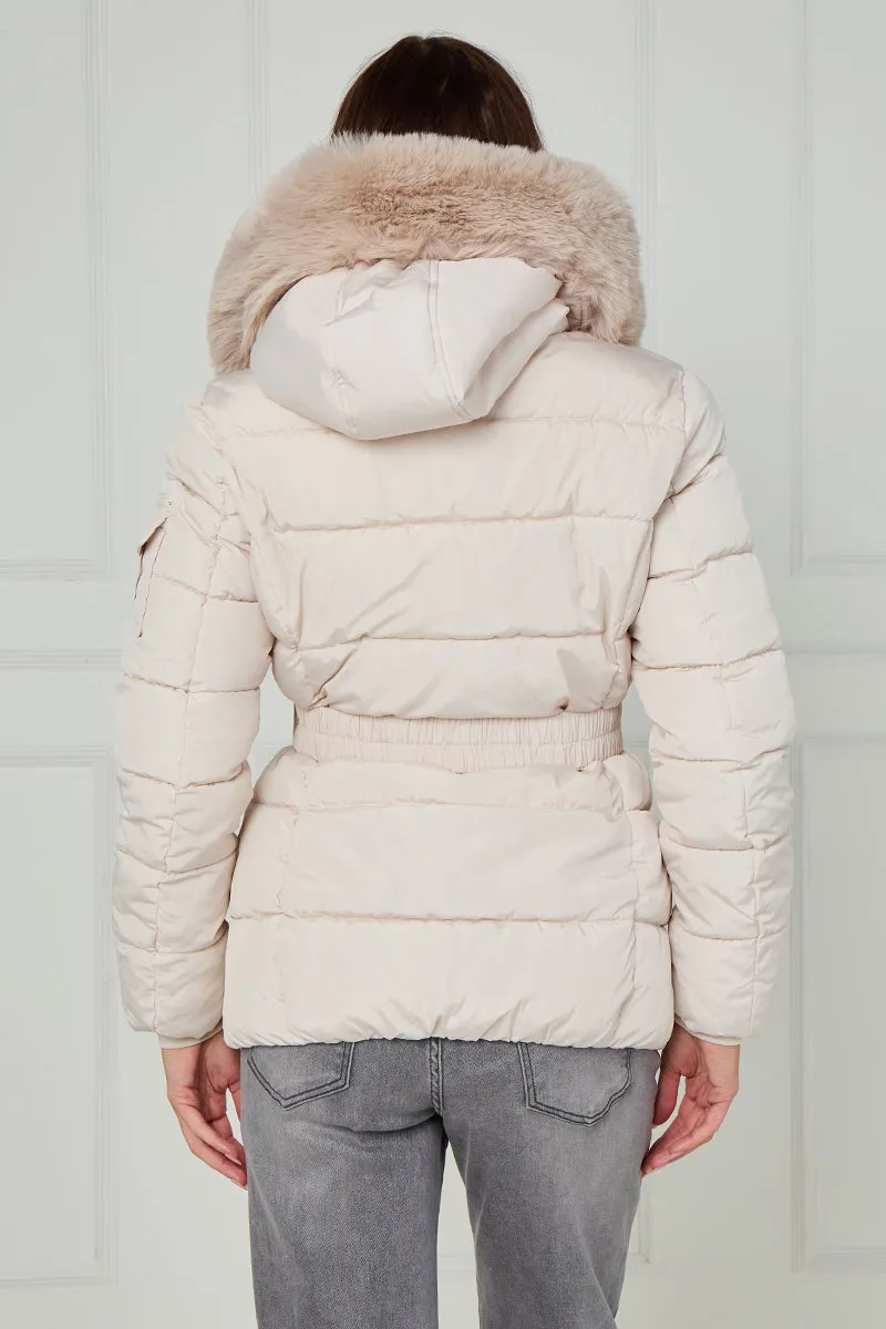 Faux Fur Hood Quilted Puffer Jacket - Novah sold by Storm Desire product image thumbnail 4
