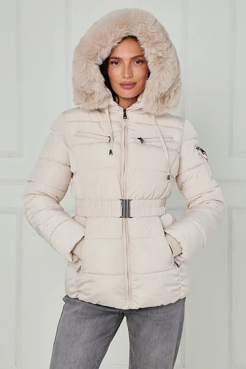 Faux Fur Hood Quilted Puffer Jacket - Novah sold by Storm Desire product image thumbnail 2