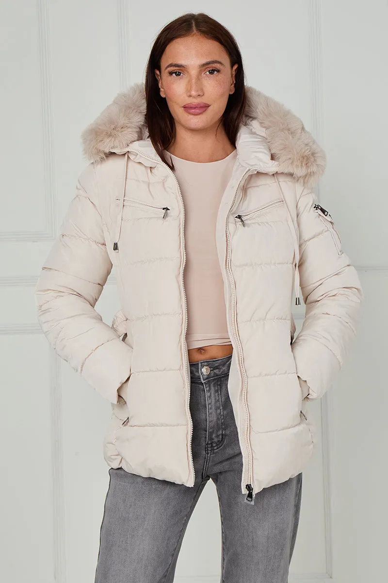 Faux Fur Hood Quilted Puffer Jacket - Novah sold by Storm Desire product image thumbnail 5