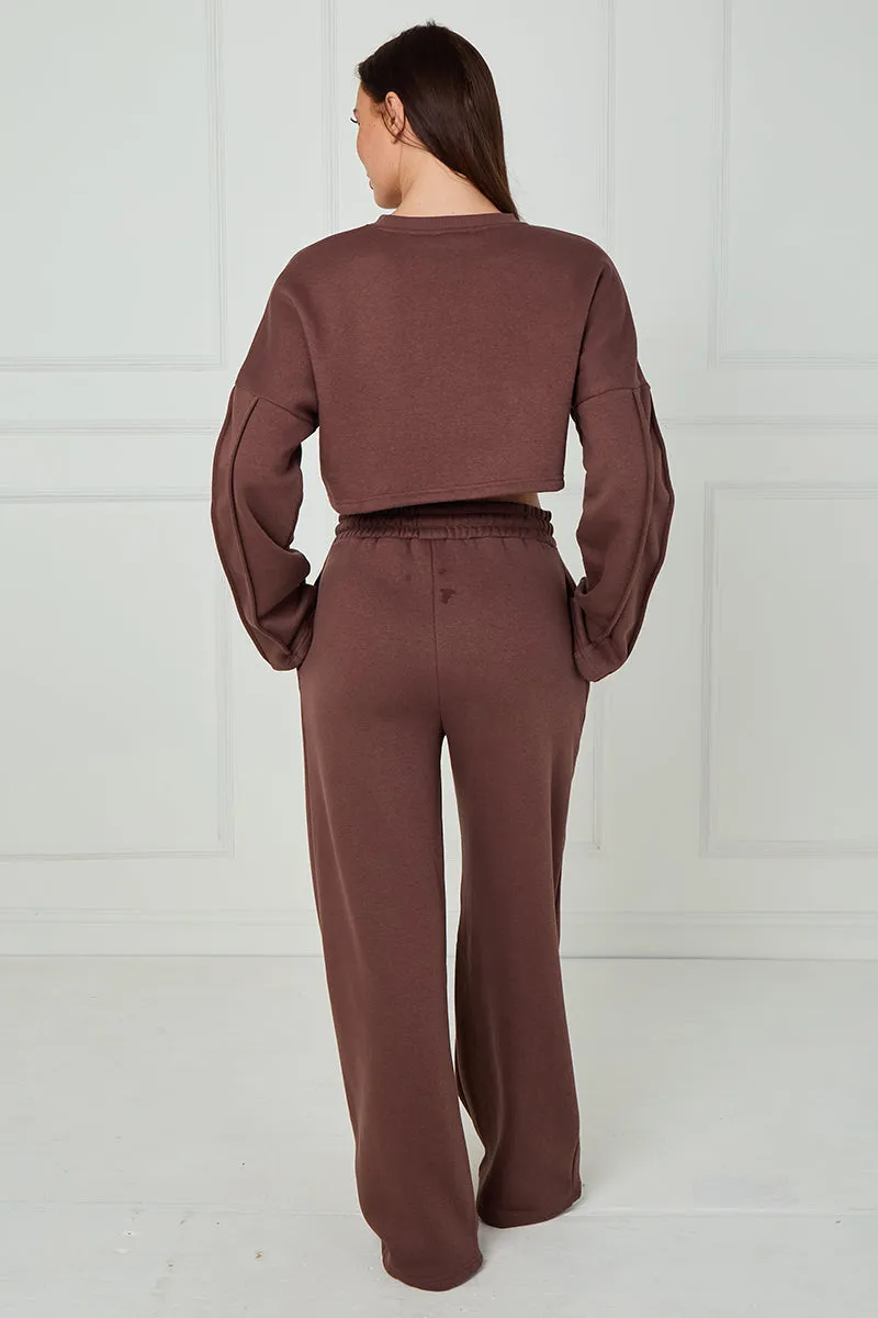 Baggy Crop Top And Flare Joggers Loungewear Set - Jamie sold by Storm Desire product image thumbnail 3