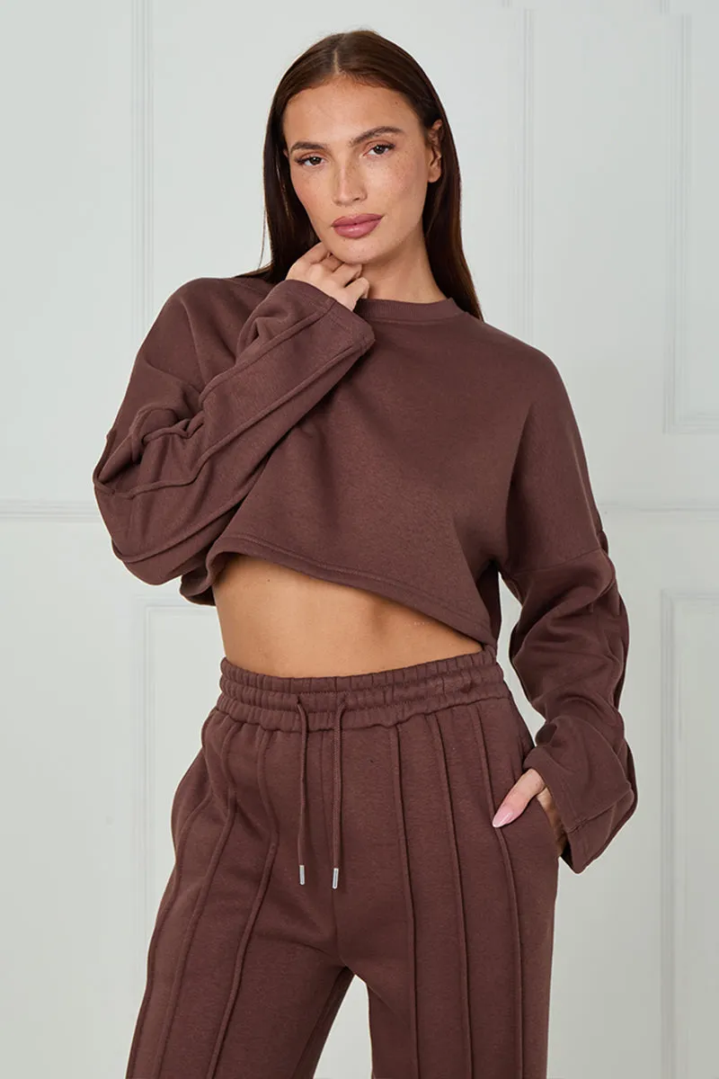 Baggy Crop Top And Flare Joggers Loungewear Set - Jamie sold by Storm Desire product image thumbnail 4