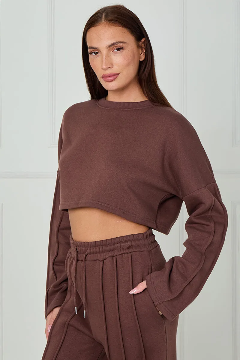 Baggy Crop Top And Flare Joggers Loungewear Set - Jamie sold by Storm Desire product image thumbnail 2
