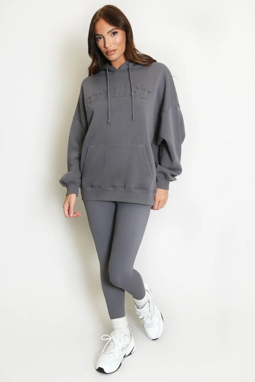 Stylist Embossed Oversized Hoodie - Ayra sold by Storm Desire product image thumbnail 2