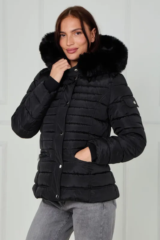 New Padded Faux Fur Hood Puffer Jacket - Giovanna sold by Storm Desire