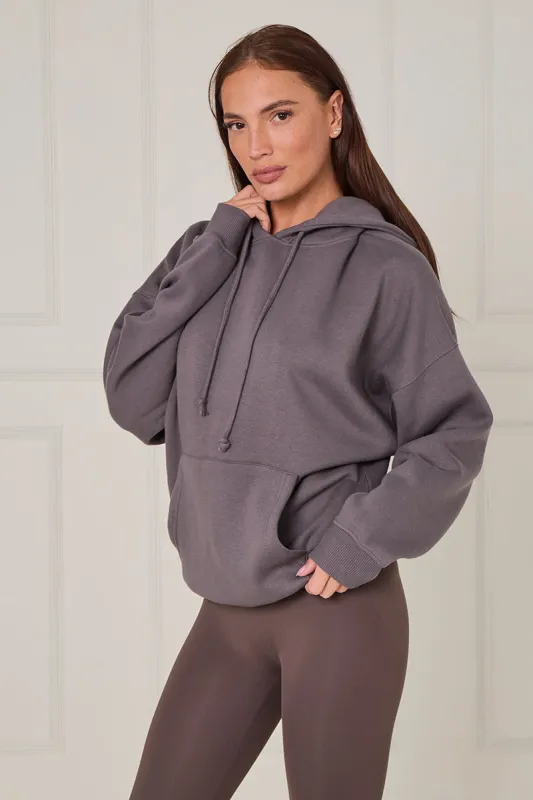 Oversized Plain Fleeced Hoodie - Kaya sold by Storm Desire
