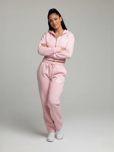 Logo Cropped Hoodie and Jogger Fleece Tracksuit - Kassidy sold by Storm Desire product image thumbnail 4