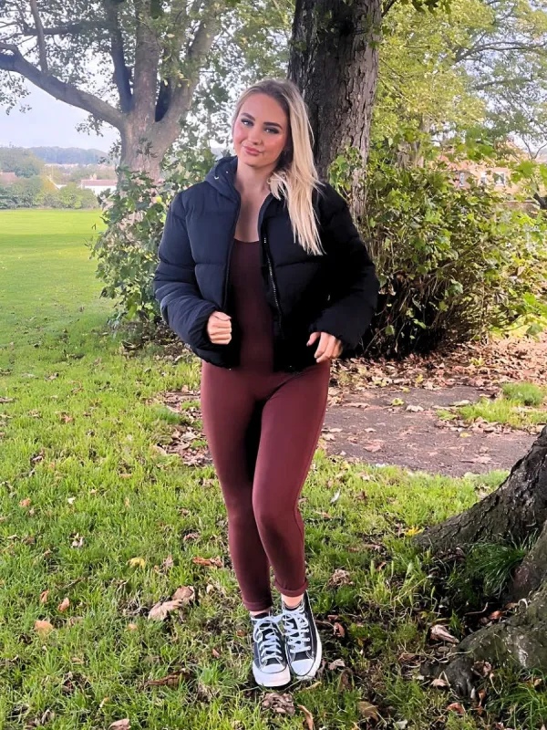 Black Hooded Padded Puffer Jacket - June sold by Storm Desire