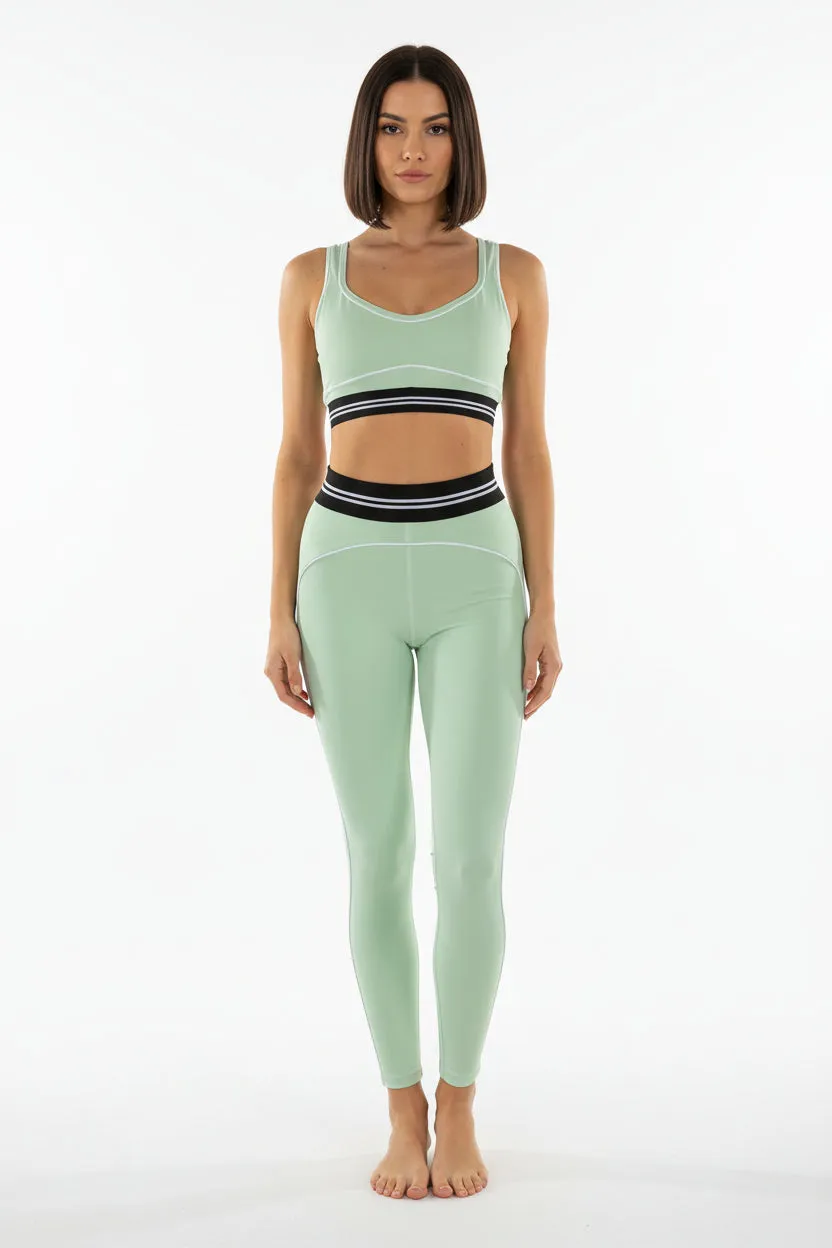 Striped Crop Top And Legging Gym Set - Olivia sold by Storm Desire