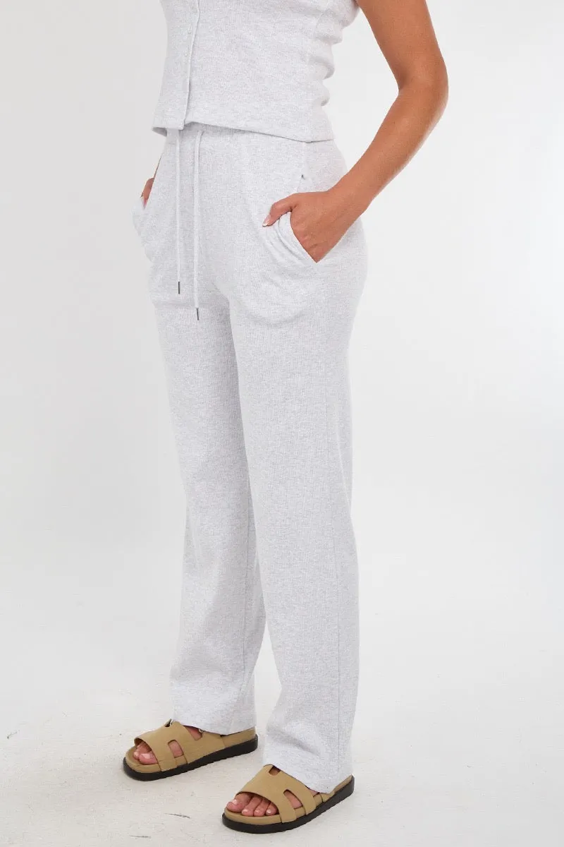 Ribbed Sleeveless Button Up Top & Wide Leg Trouser Co-ord - Karina sold by Storm Desire product image thumbnail 4