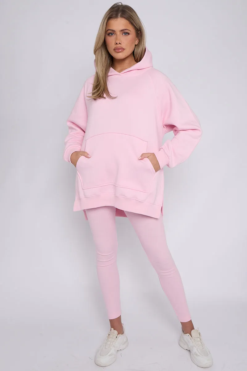 Oversized Split Sides Hoodie & Ribbed Leggings Co-ord - Shelly sold by Storm Desire
