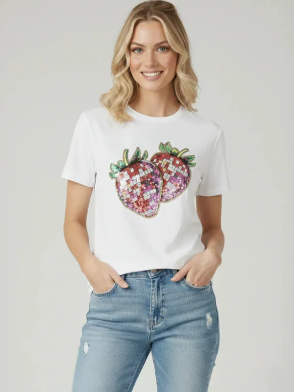 Strawberry Graphic Printed T-Shirt - Lucy made by Storm Desire