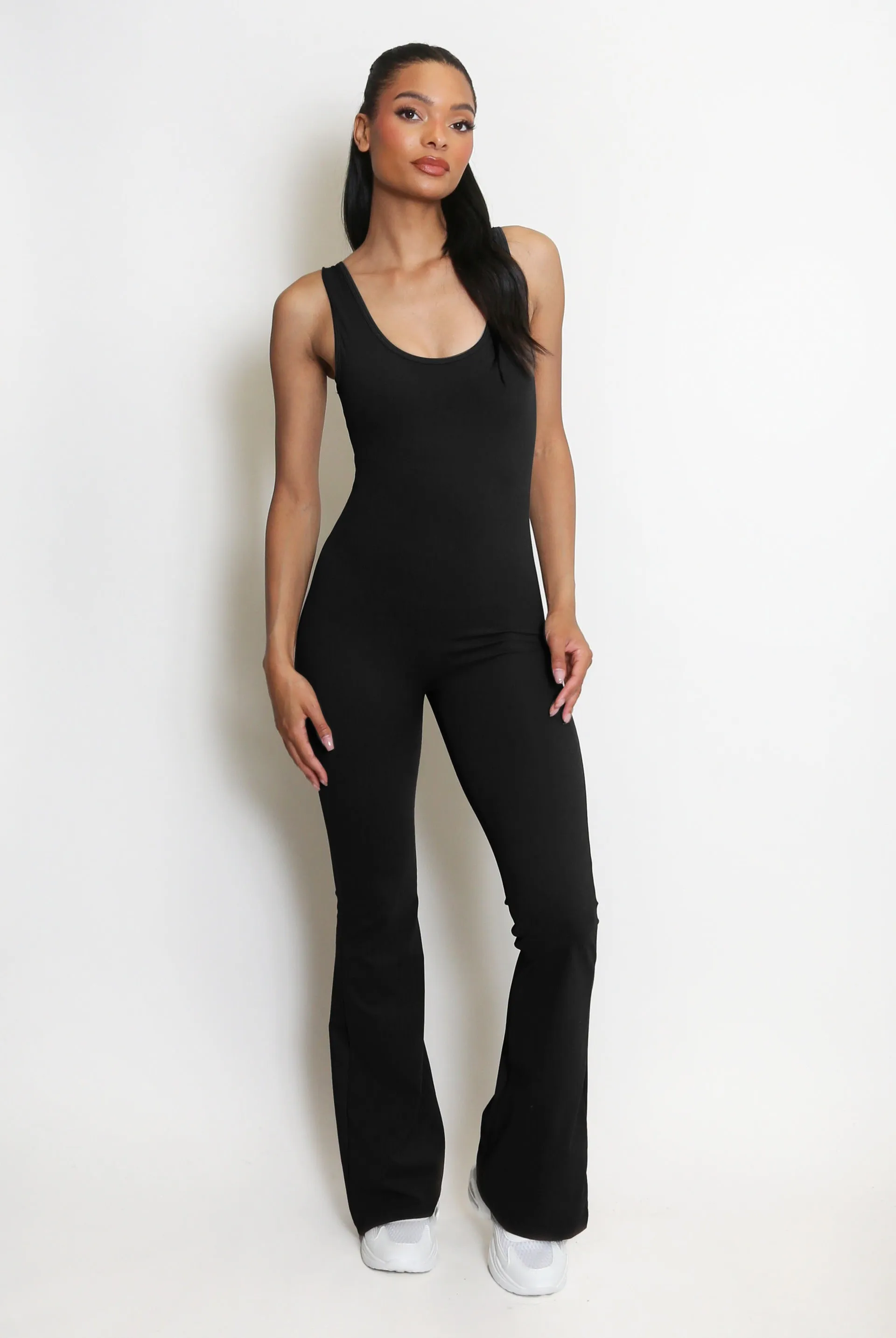 Black Cut Out Back Ruched Pushup Jumpsuit - Adele sold by Storm Desire product image thumbnail 4
