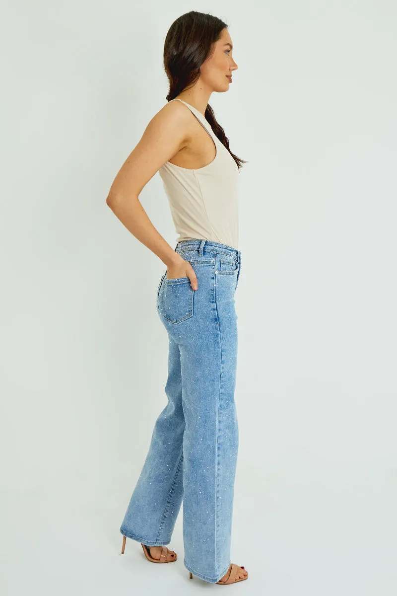 All Over Sequin Detail Denim Jeans - Lavina sold by Storm Desire product image thumbnail 4