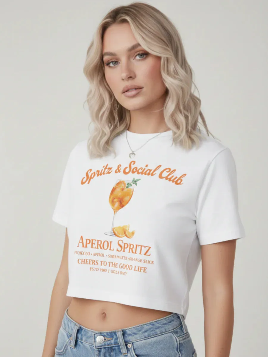 Orange Spritz Printed Crop Top - Diana sold by Storm Desire product image thumbnail 3
