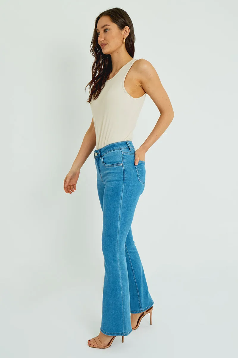 Bell Bottom Flare Denim Jeans - Ivy sold by Storm Desire product image thumbnail 2