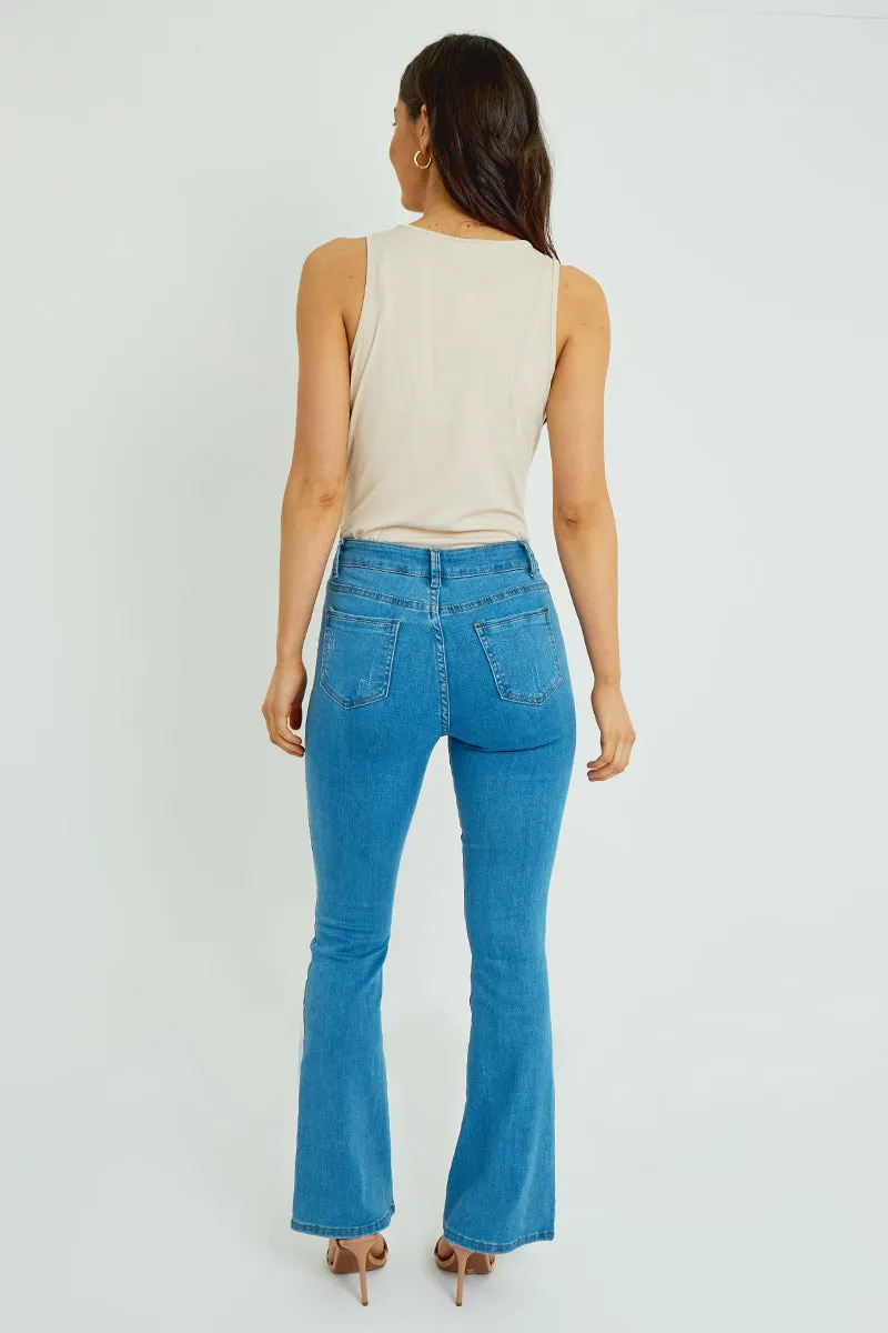 Bell Bottom Flare Denim Jeans - Ivy sold by Storm Desire product image thumbnail 3